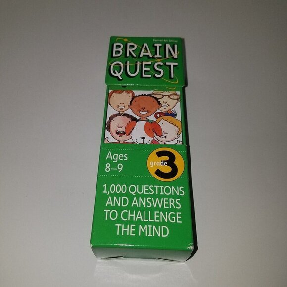 Brain Quest 3rd Grade Ages 8 9 Deck 1 & 2 Question Trivia Green 4th Edition - Picture 1 of 11